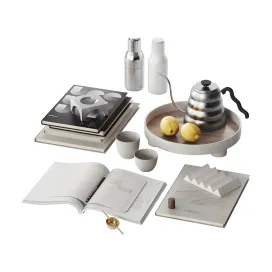 Minimalistic decorative set with lemons